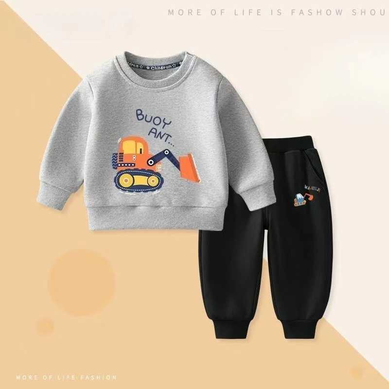Baby Girl Clothes Set Autumn Kid Printed Sweatshirts Pullover Top and Pants 2pcs Suit Children Boys Fashion Tracksuits Outfits C250913