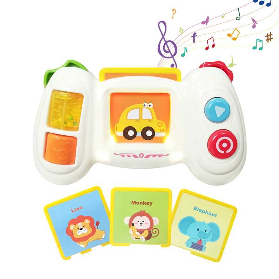 Baby Simulation Game Console Toy Flash Card Learning Toy with MusicLight Finger Action Fine Training Educational Montessori Toy C250913