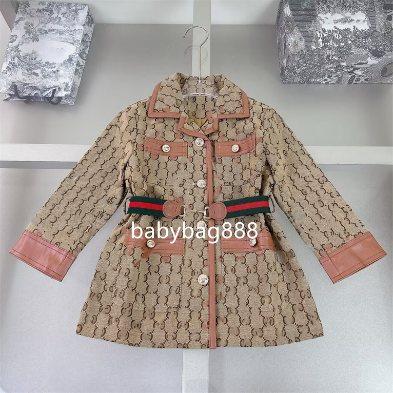 New girls dresses kids skirt Silver letter embroidery Princess dress kids designer clothes baby frock size 90-160CM A2