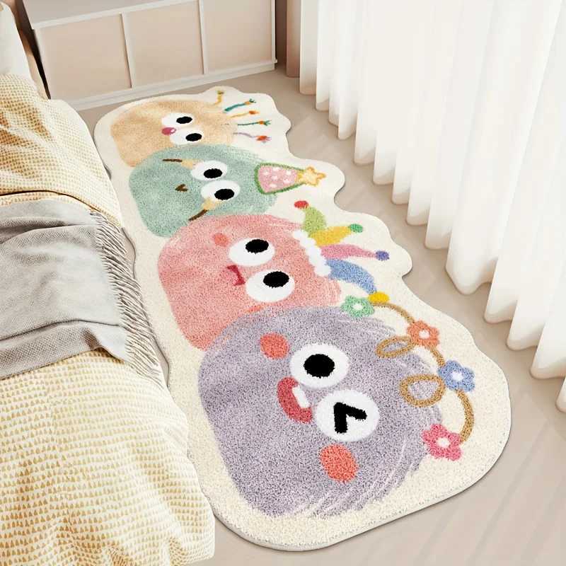 VIKAMA Cute Cartoon Carpet Long Carpet Rug Live Room Bedroom Bedside Blanket Welcome Mat Absorbent Bathroom Mat Home Decoration C250913