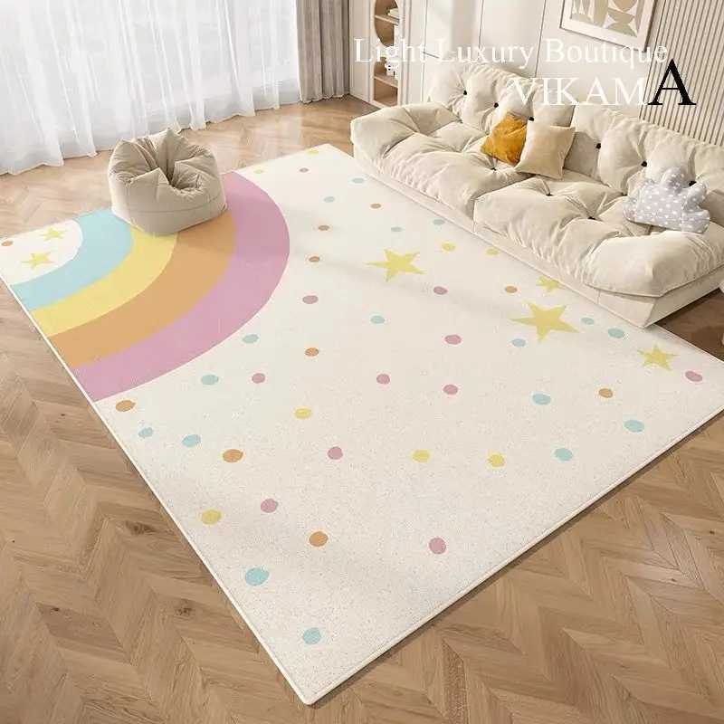 Vikamar Cartoon Style Living Room Crystal Velvet Carpet Bedroom Antidirt Carpet Antislip Absorbent Carpet C250913