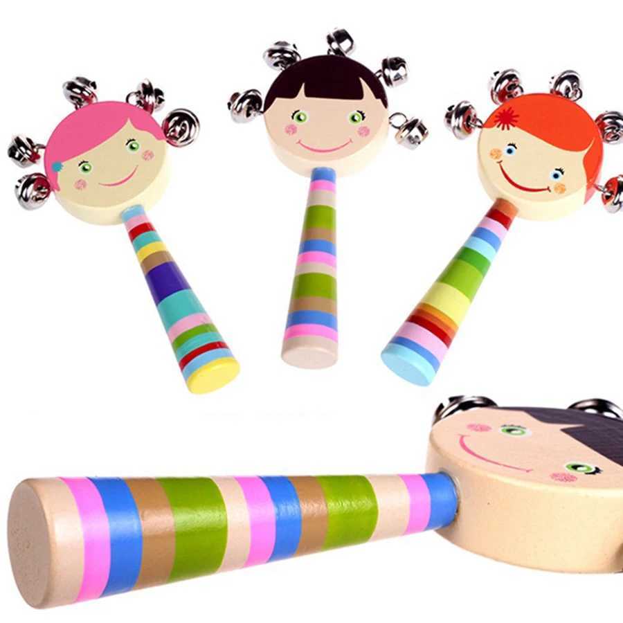 1pc Style Random Smiling Face Rattle 16cm Handheld Sounding Bell Creative Toys Children Puzzle Instrument Toys Gift for Kids C250913