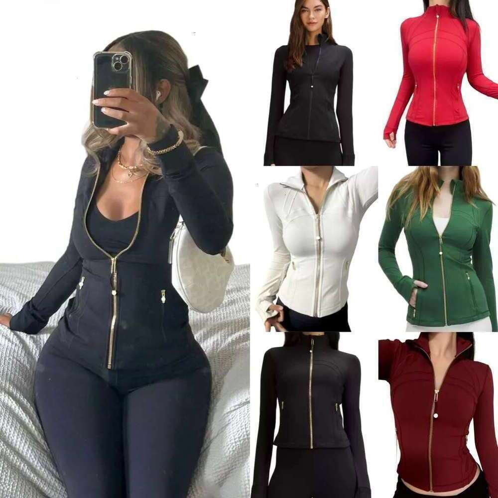 5A Yoga Jacket Women Defines Workout Sport Coat luluity lemonitys Jacket Quick Dry luluity lemonitys set Solid Zip Up Sweatshirt luluity lemonitys jack