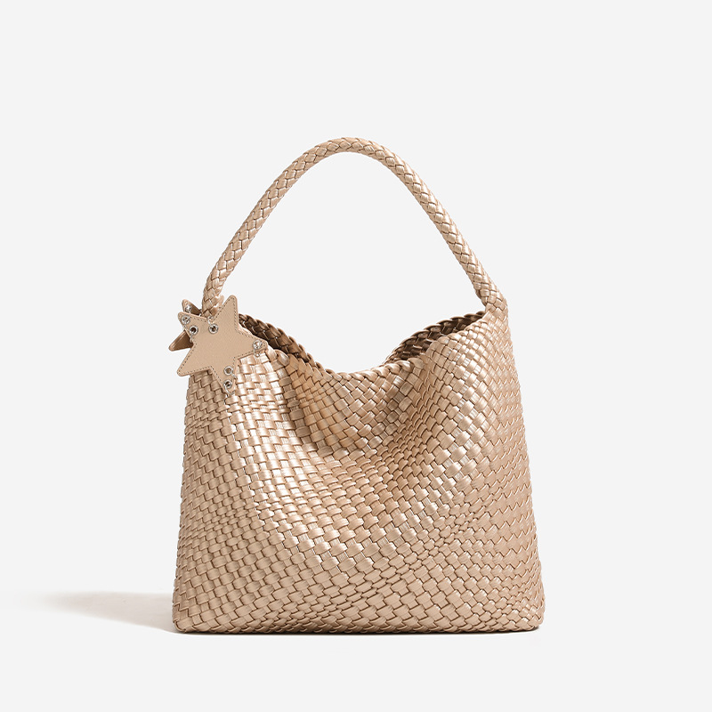 Heming 2025 New Mother Child Tote Bag Hand Woven Bag Underarm Bag Shoulder Bag Fashion Large Capacity