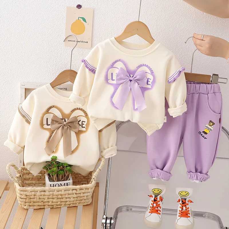 New Spring Autumn Baby Clothes Suit Children Girls Fashion TShirt Pants 2PcsSets Toddler Casual Sports Costume Kids Tracksuits C250913
