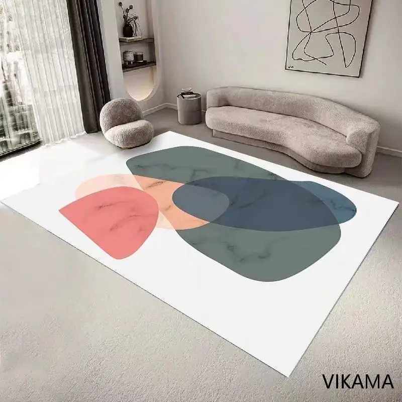 VIKAMA Abstract Shapes Crystal Velvet Rug Non slip Fade resistant Bedroom Living Room Home Deco C250913