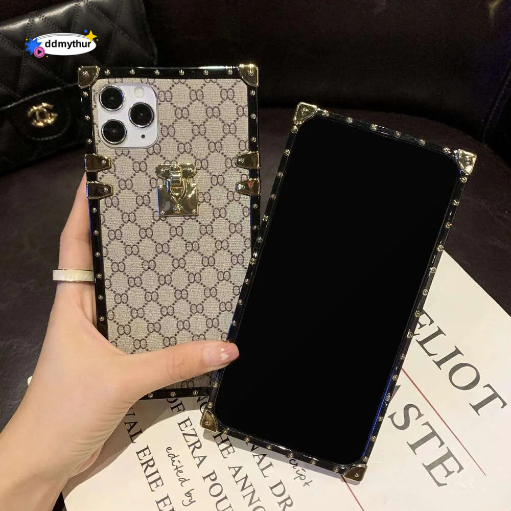 Suitable for Apple 16 Pro Max Plaid Square Case iPhone 15 Old Flower Checkerboard Phone Cover ddmythur