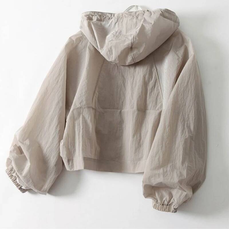 Simplicity Thin Sunscreen Clothing Anti UV Loose Summer Long Sleeved Jacket Waterproof Quick Dry Women's Coat Outdoor Sports dongdumaoyi
