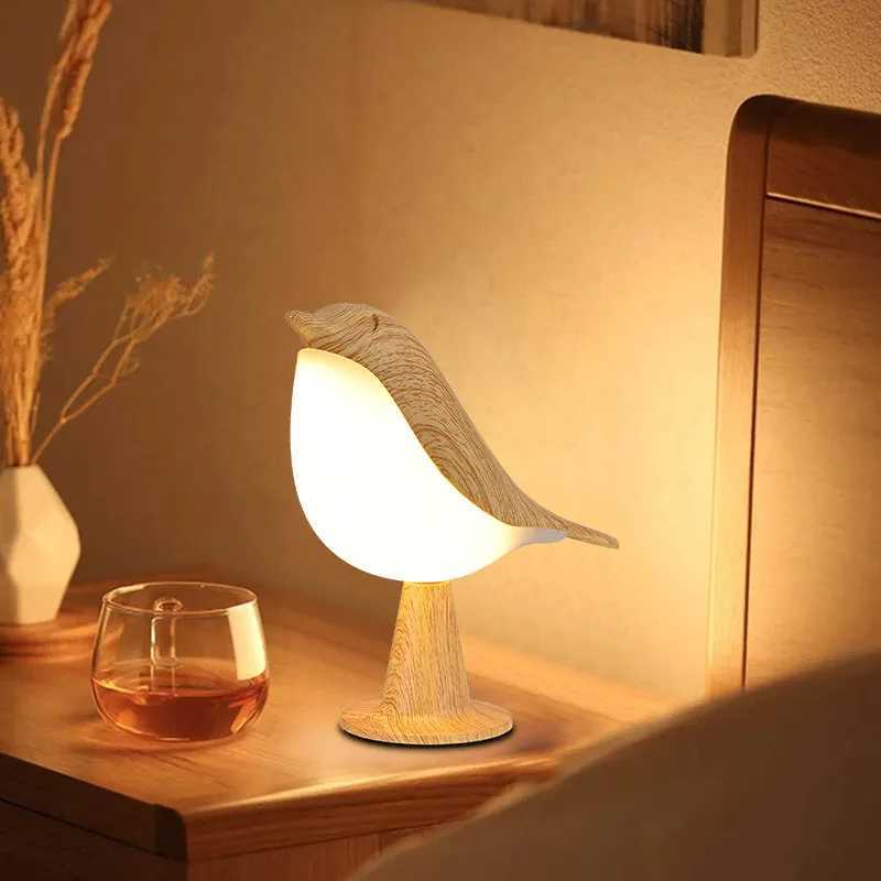 Modern Night Light Touch Control Bedroom Table Reading Lamp Home Tool Cute Small Bird Shape Protect Sleeping Creative Atmosphere C251122