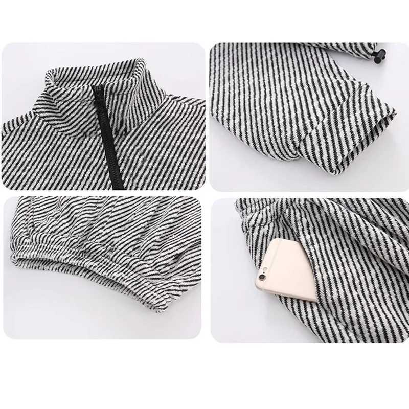 Teen Girls Sets 2025 New Children Spring Fashion Suit Kids Striped JacketsLoose Sports Pants 2 Pcs Outfits New Clothing Set C250913