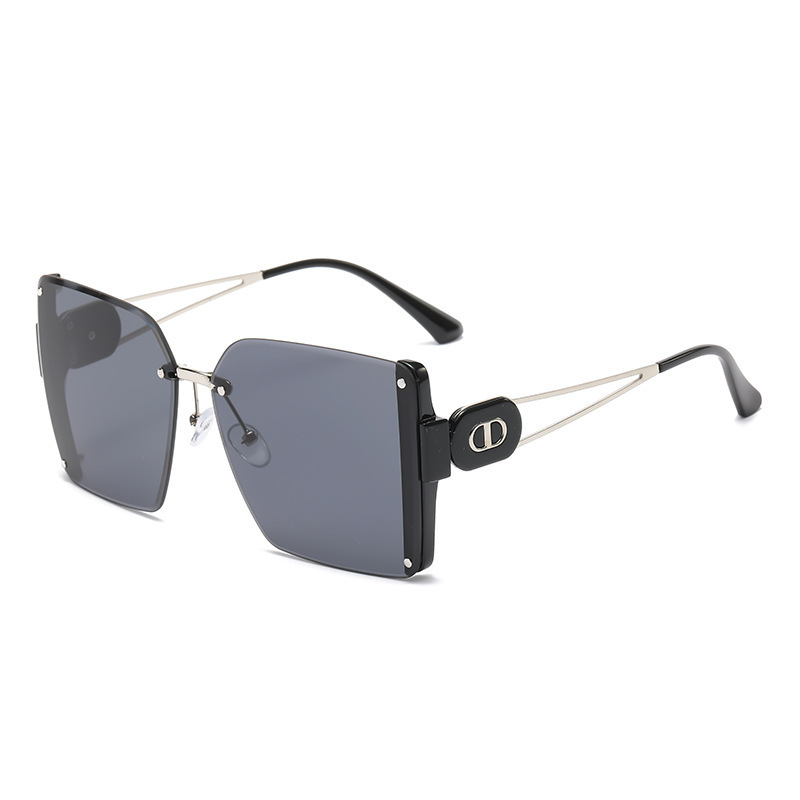 Fashionable Large-Frame High-Definition Nylon Polarized Women's Style European And American Frameless Sunglasses Cross-Border New Style Wholesale