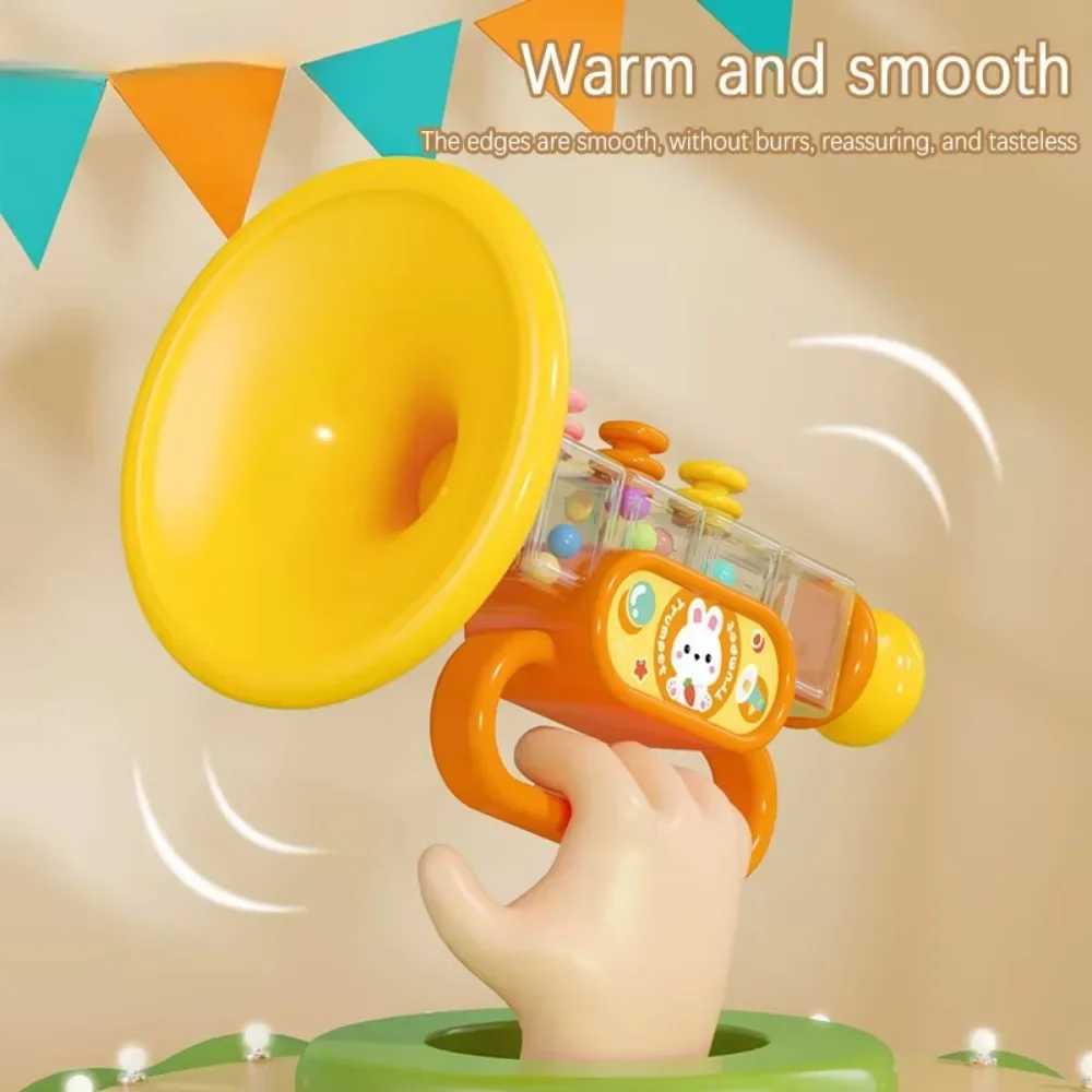 Cartoon Rabbit Trumpet Mini Multi Function Playable Musical Instrument Funny Early Educational Creative Learning Horn Toy Gift C250913