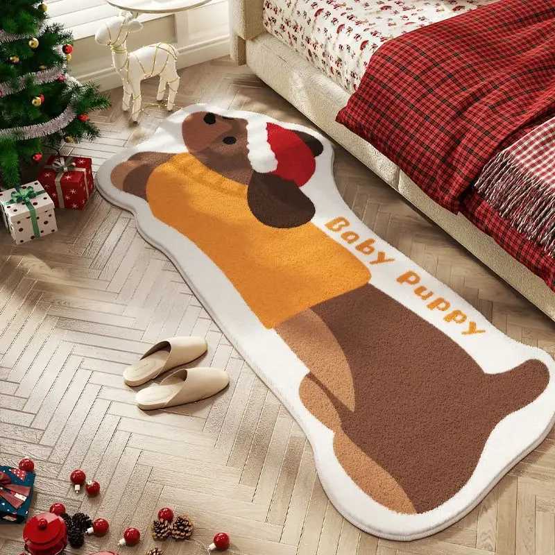 Retro Carpet Cartoon Dog Shape Floor Mat Dachshund Floor Carpet Antislip Living Room Carpet Kitchen Floor Mat Entrance Doormat C250913