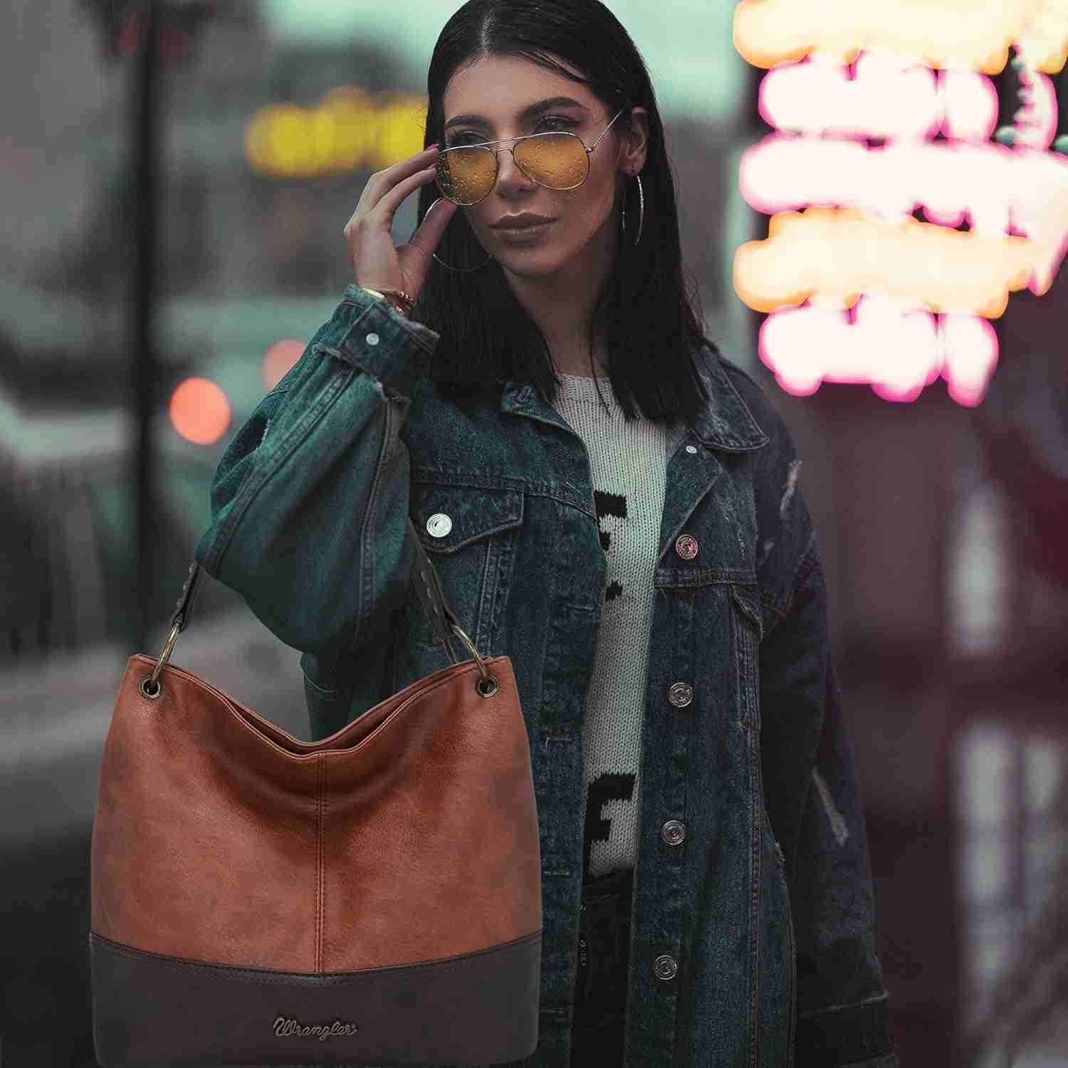 Bags for Women Vegan Leather Top Handle Shoulder Purses and HandbagsW250913