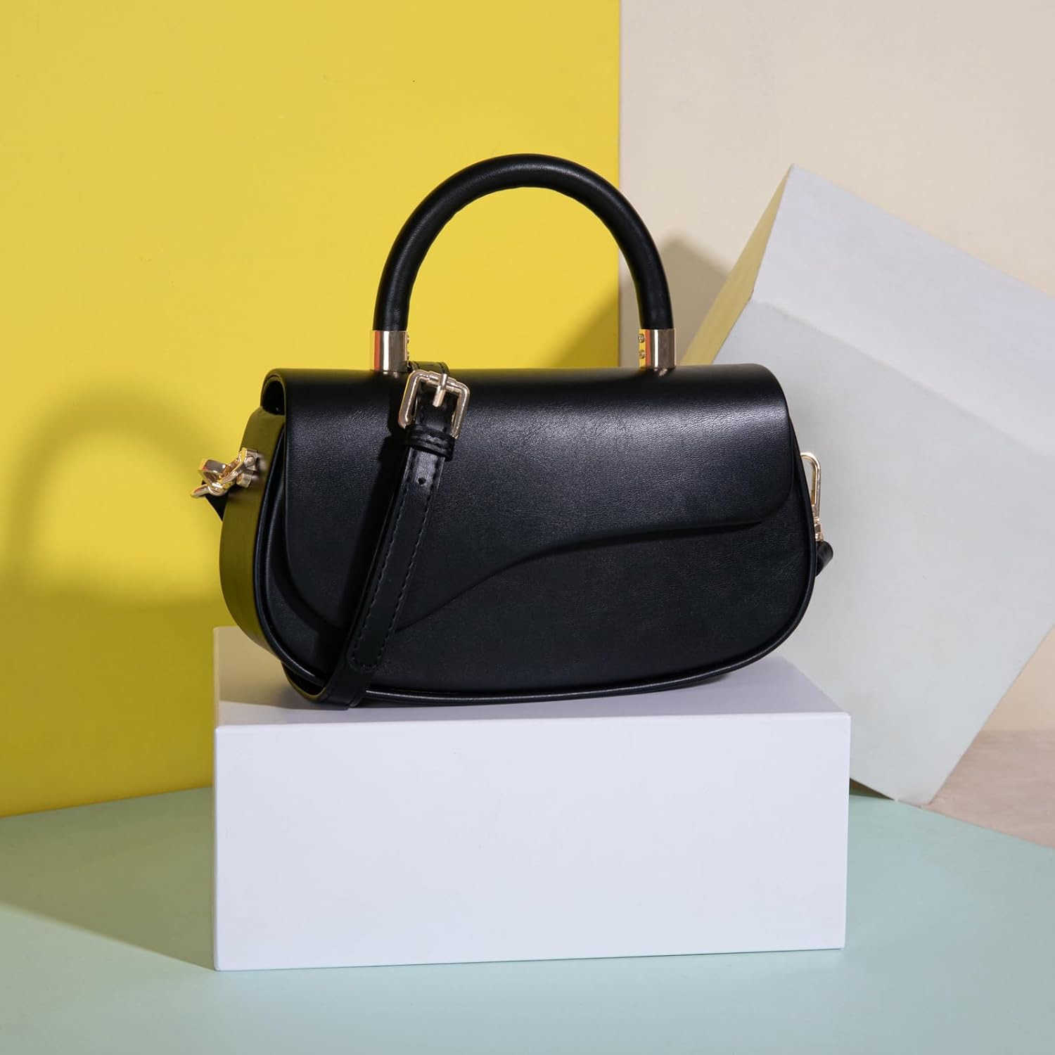 Chiva Small Elegant Top Handle Purses for Women Mini Handbags Cute Crossbody PurseW250913