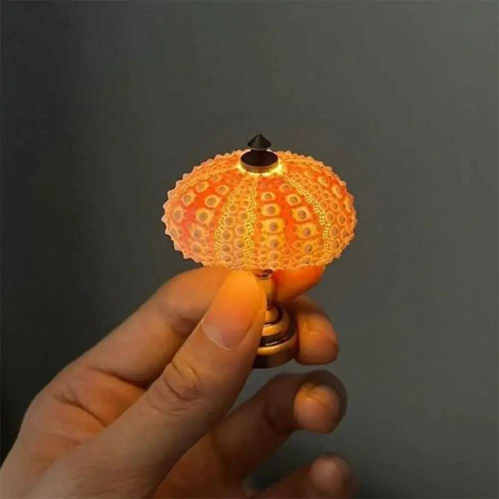 Retro Sea Urchin Night Light Mini Natural Sea Urchin Shell Decorative Ornaments For Kids Bedroom Decor Lamp C251122