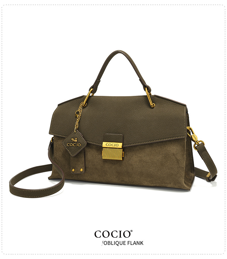 COCIO new Free delivery designer tote bag Fashionable simple casual solid color women's handbag fashionable