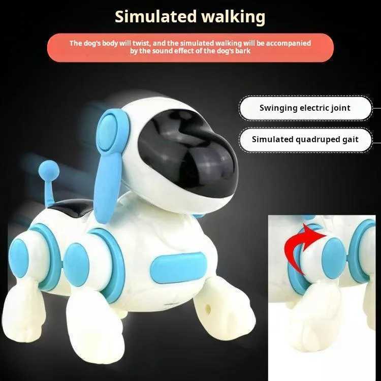 Electronic intelligent interactive robot dog crawling dog toy with lights and music simulation singing and interactive childre C250913
