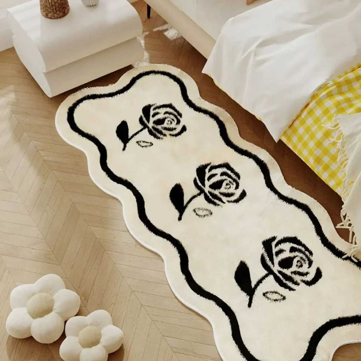 French style carpet bedroom bedside blanket living room imitation cashmere room nonslip and wearresistant floor mat C250913