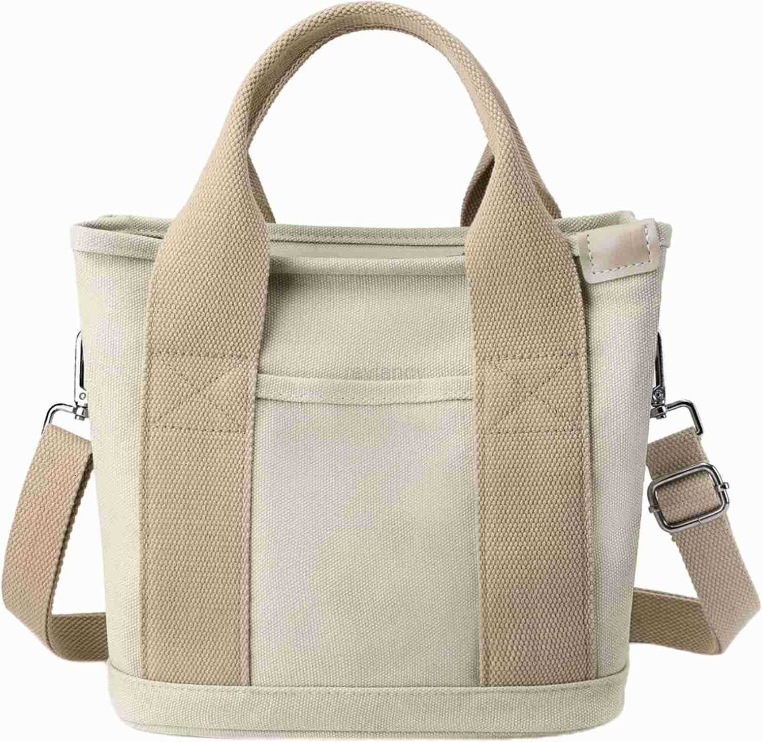 Canvas Tote Bag for Women Stylish Crossboy Handbag Casual Hobo Bag Top Handle Satchel with Multiple PocketsW250913