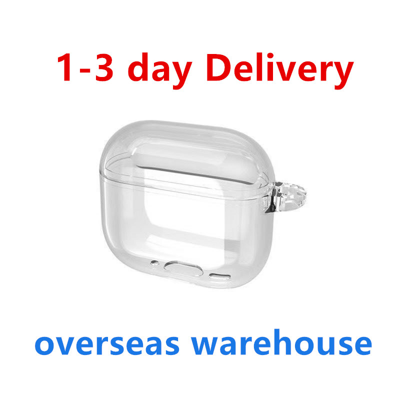 USA Stock For airpods Pro 2 3 4 Earphones Bluetooth Headphone Accessories Solid Silicone Cute Protective Case Wireless Charging Box TPU Case