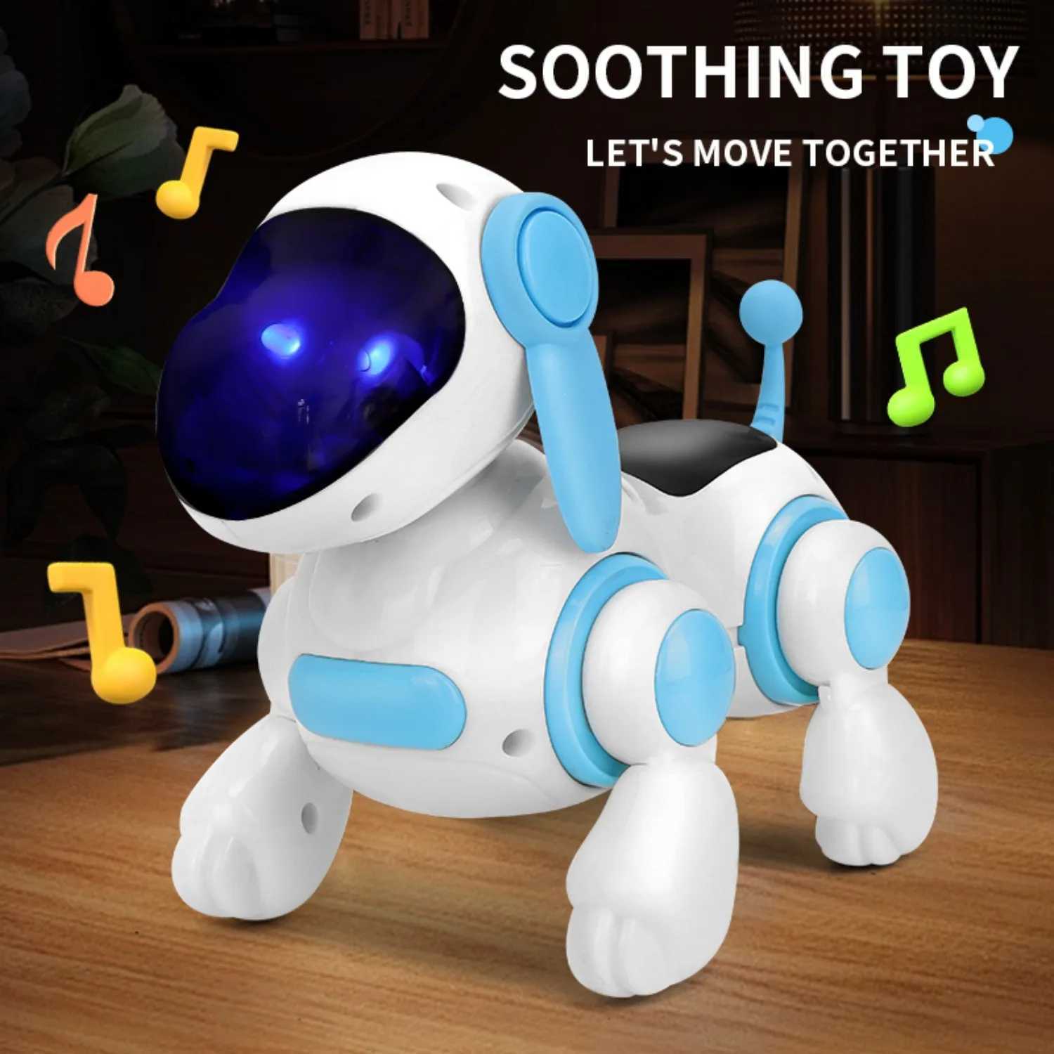Electronic intelligent interactive robot dog crawling dog toy with lights and music simulation singing and interactive childre C250913