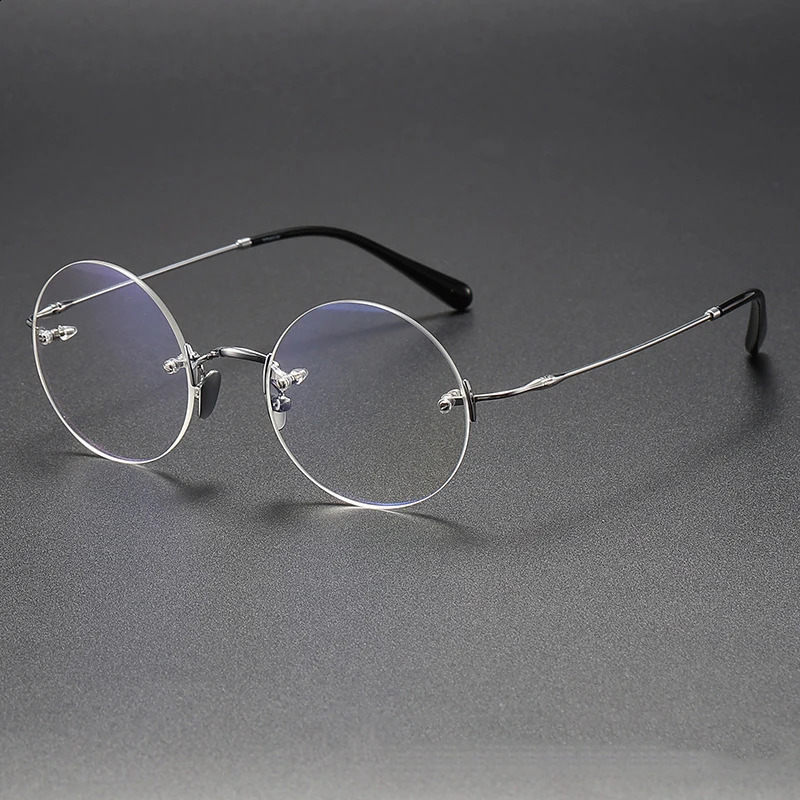 Top Quality Round Rimless Glasses Frame Men Women Vintage Simple Small Face Optical Eyeglass Prescription Eyewear 250912