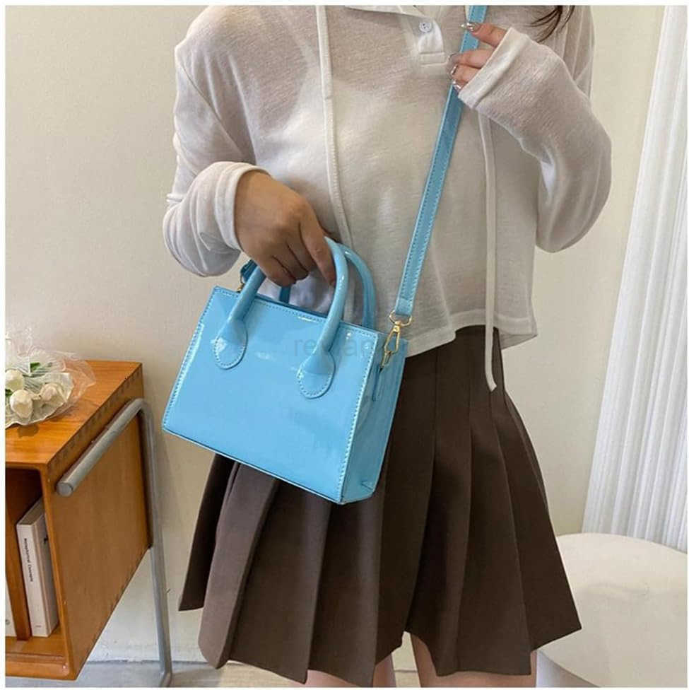 Leather Handbag Shinny Clutch Purse Mini Shoulder Bag Evening Purse for WomenW250913