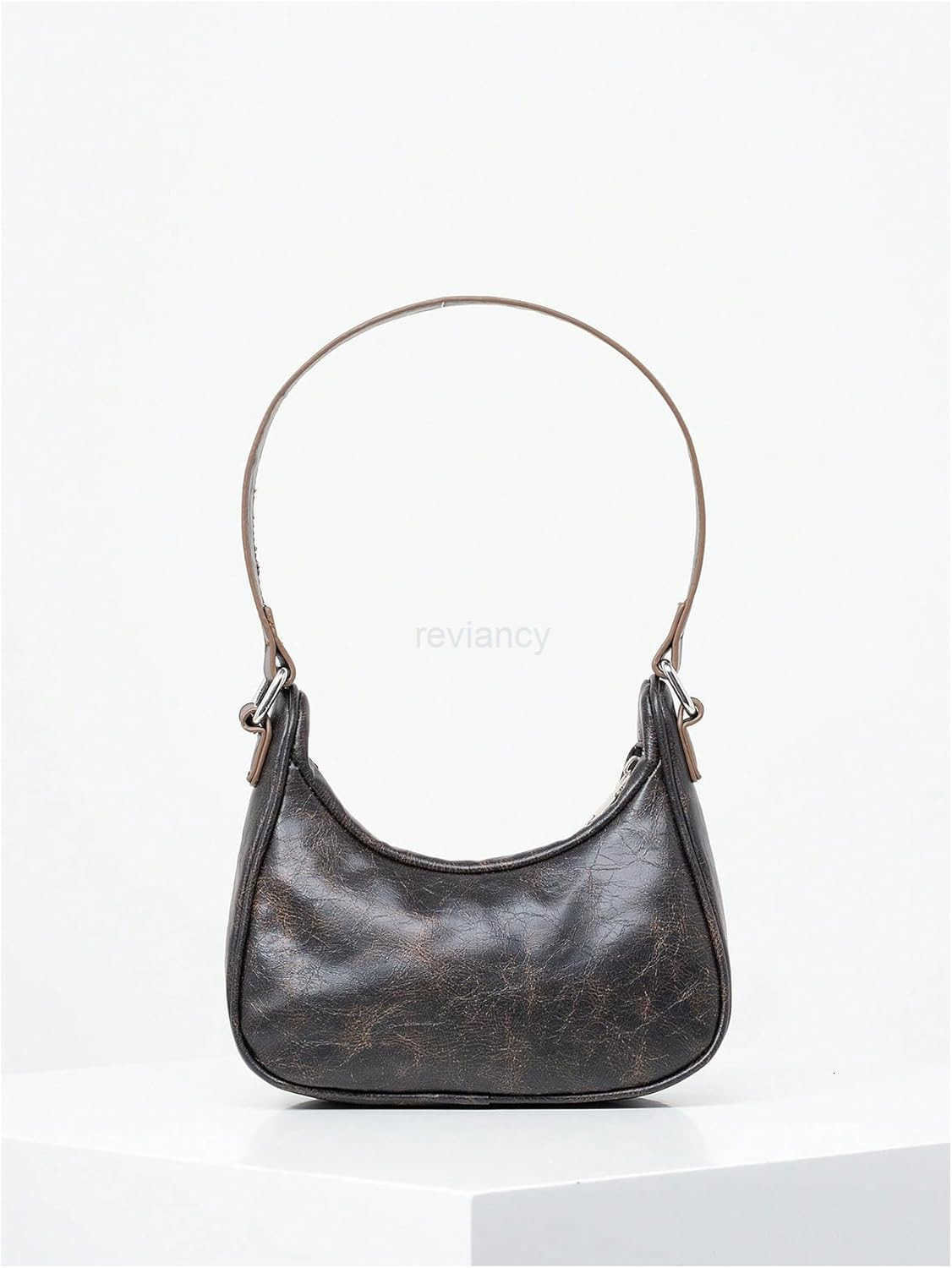 Womens PU Leather Top Handle Medium Square Bag Vintage Shoulder Handbags Hobo BagsW250913