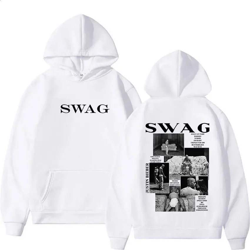 Justin Biebers SWAG Tour 2025 album Merch mens hoodie rock big size fashion hooded sweatshirt high quality 250912