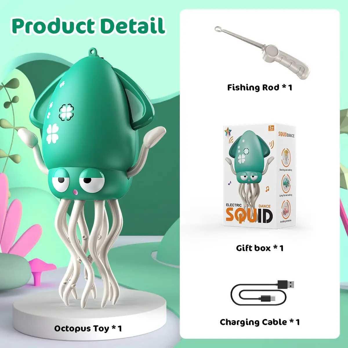Magic Dancing Octopus Toy Electric Pet Crawling LightMusic Squid Toys for Kids Interactive Development Toddler Tummy Time Gifts C250913
