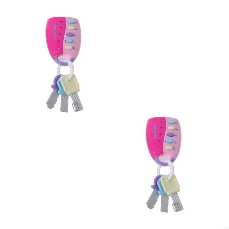 Keychain Toy Musical Car Baby Early Education Toy Newborn Educational Remote Control Car Keychain Musical Instrument Toy C250913