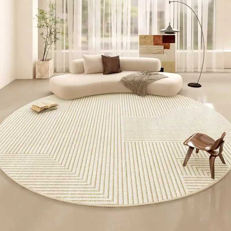 MINISO Round Summer Coffee Table Sofa Cushion Living Room Bedroom Study Bedside Carpet Washable Durable Home Decorations C913 H260226