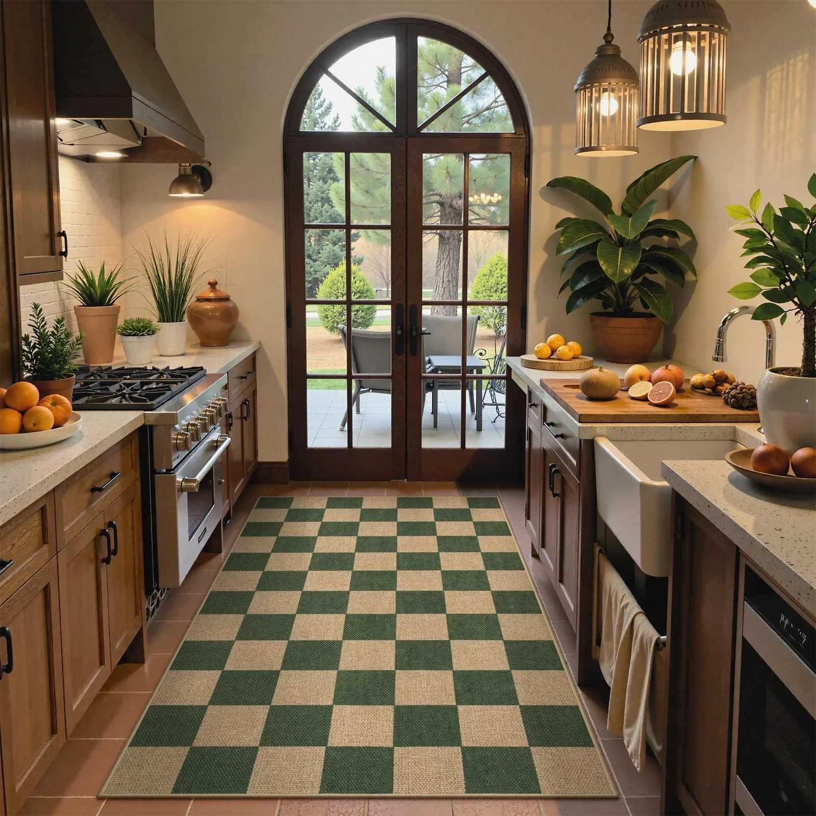 VIKAMA Checkered Plaid Looppile Carpet Suitable for Living Room Sofa and Bedroom Floor Mats Washable AntiSlip Home Decoration C913 H260226