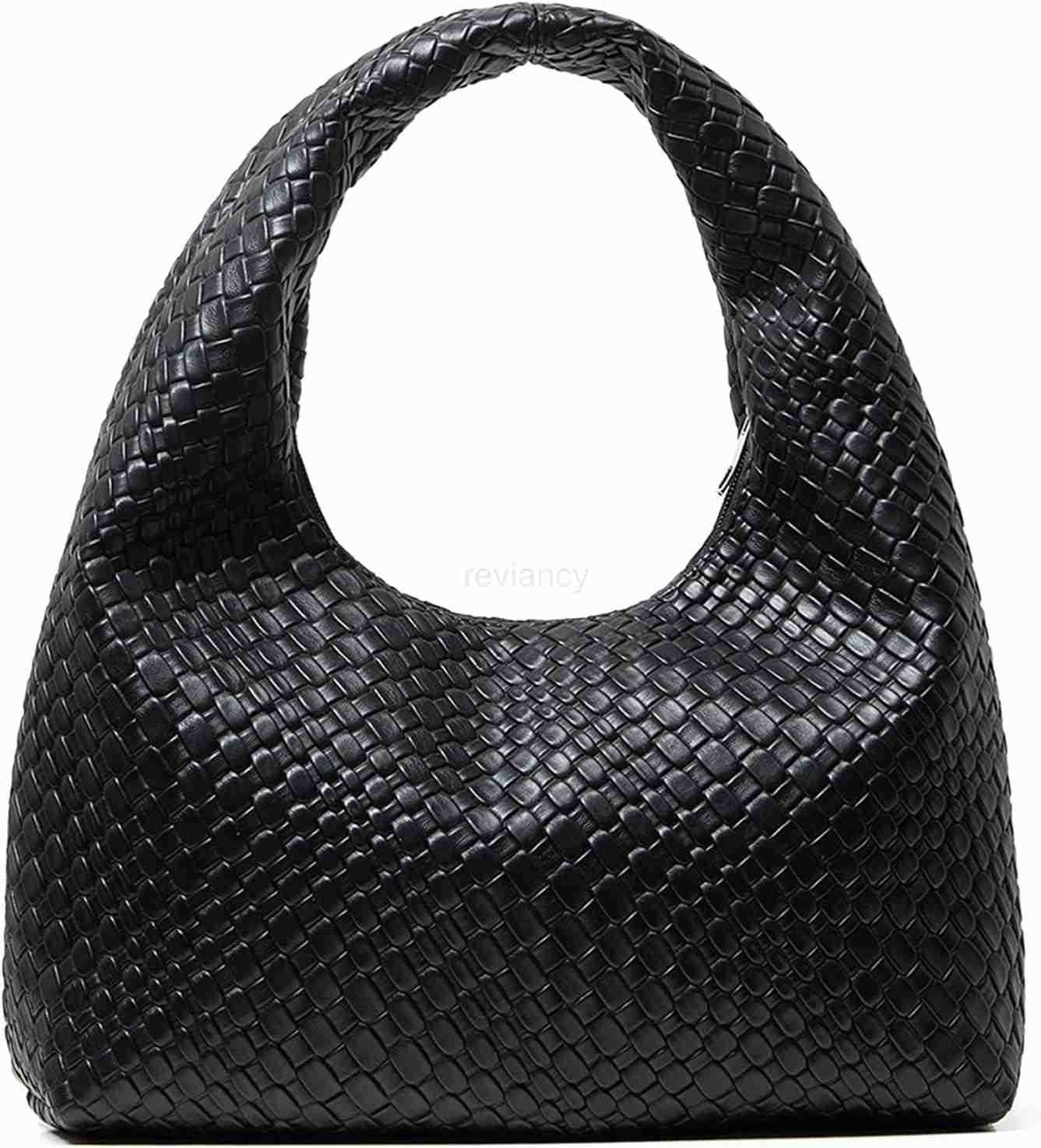Bag for Women Top Handle Shoulder Bag PU Leather Woven Tote Handbag Purses for WomenW250913