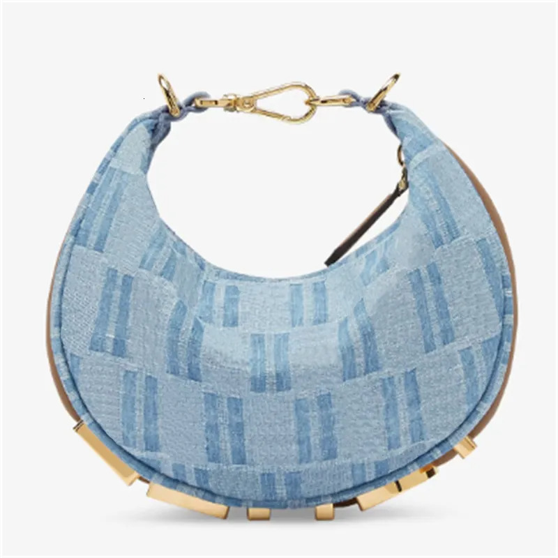 FD Mini Half Moon Handbag Leather Tote Women Men Designer Purse Vintage Loop Crossbody Clutch Cleo Bags Evening Crescent Shoulder 45678218 Bag Kk1