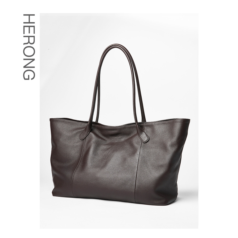 HERONG 2025 Autumn/Winter New Tote Bag Large Capacity Women's Bag Shoulder Bag Versatile Bag Underarm Bag