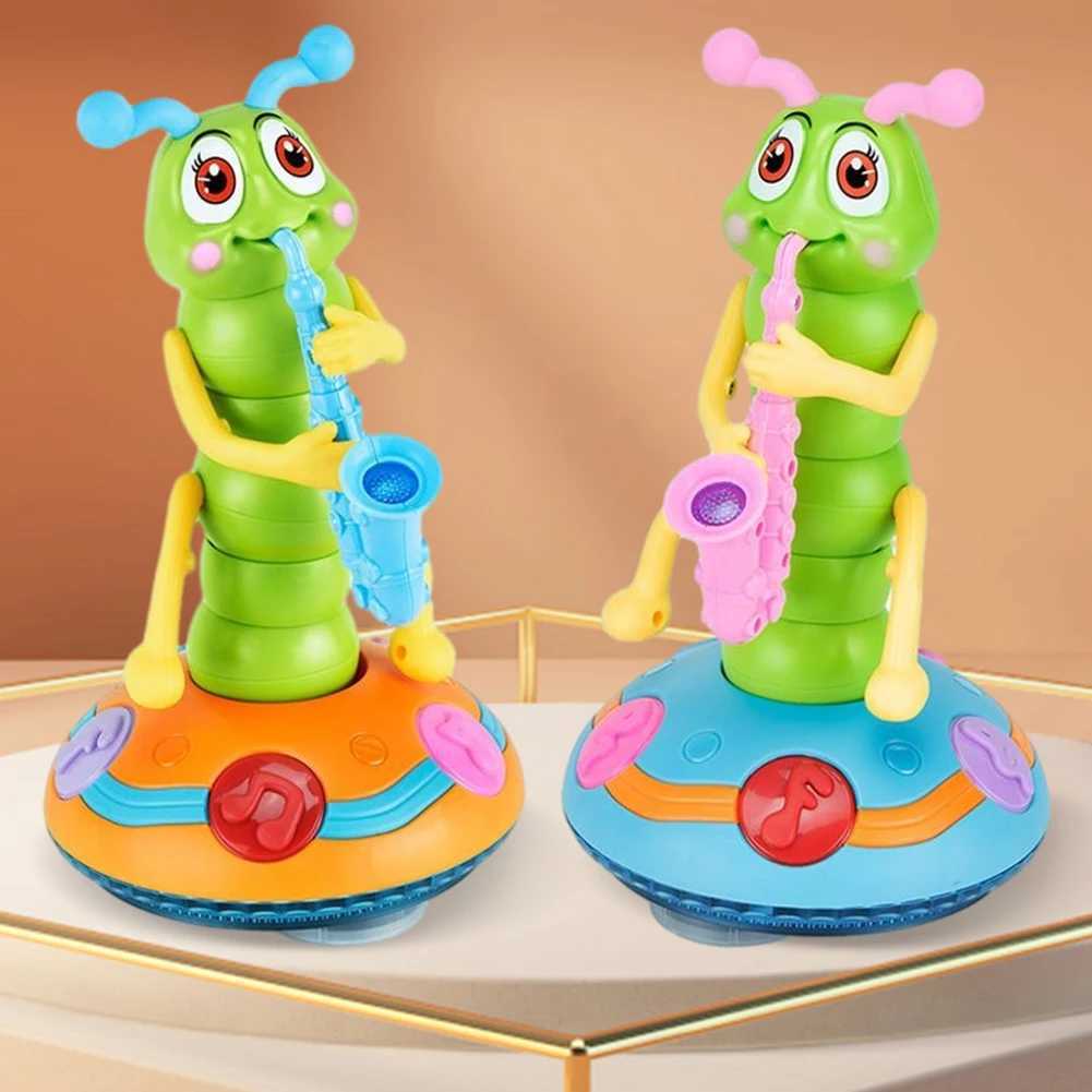 Cultivate Imagination Caterpillar Saxophone Toys Battery Powered Musical Educational Toy Electric Animal Toys for Kid Children C250913