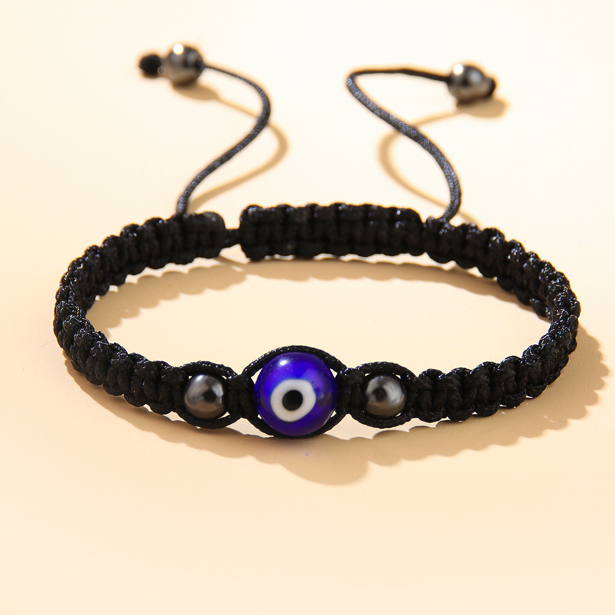 26 Letters Handmade Woven and White Double Heart Black Rope Couple Bracelet Jewelry ddmymoon