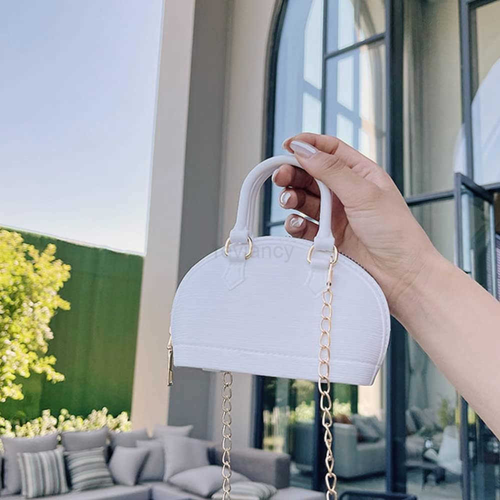 Little Girls Handbag Mini Chain Crossbody Shoulder Bag Shell Shape Zip Around Dome Tote Top Handle BagW250913
