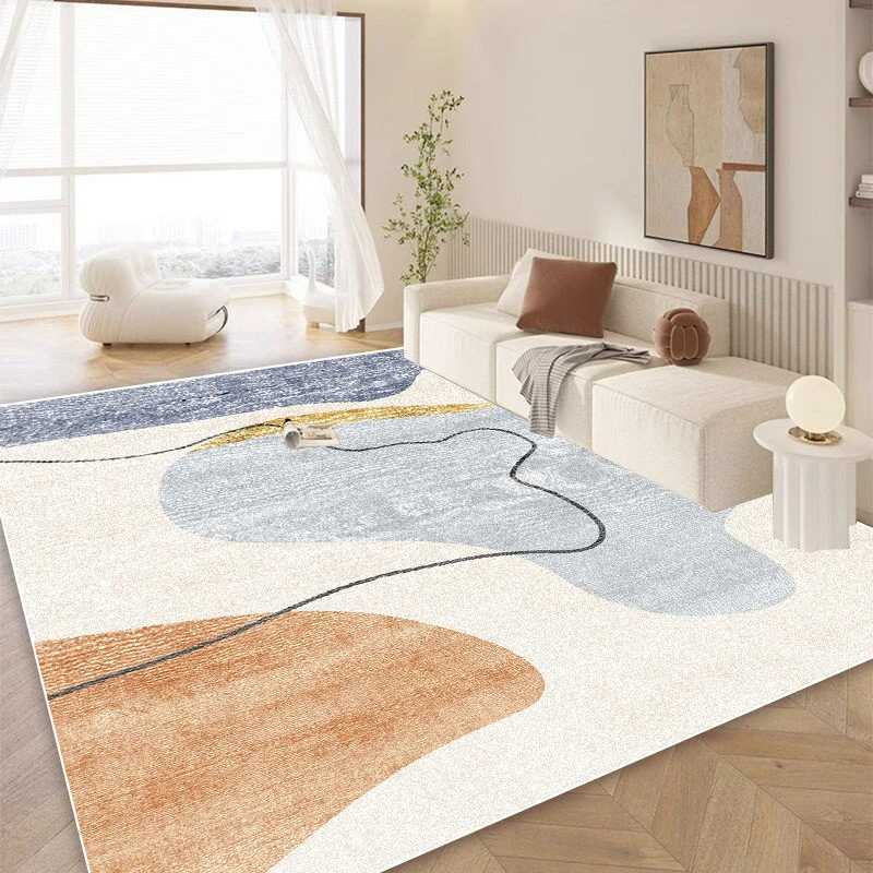 Modern Simple Style Living Room Decoration Line Carpet Fluffy Soft Rugs for Bedroom Abstract Design Home Floor Mat C250913