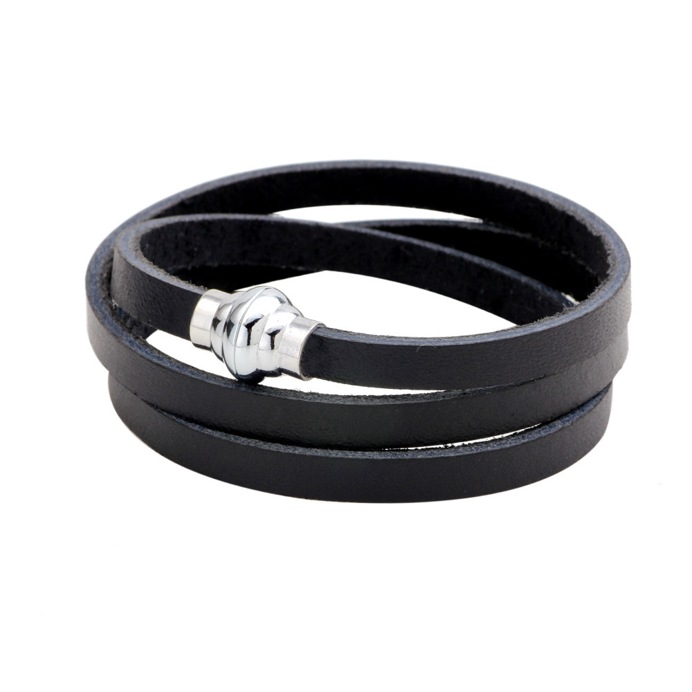 Classic Fashion Multi-layer Wrap Bracelet for Men, Unique Street Style Genuine Leather Versatile Accessory ddmymoon