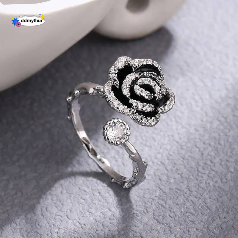 designer ring collections Fashionable High End Double Sided Camellia Earrings for Women, Exquisite and Elegant Design, Niche Personality Trendy Ear Ac