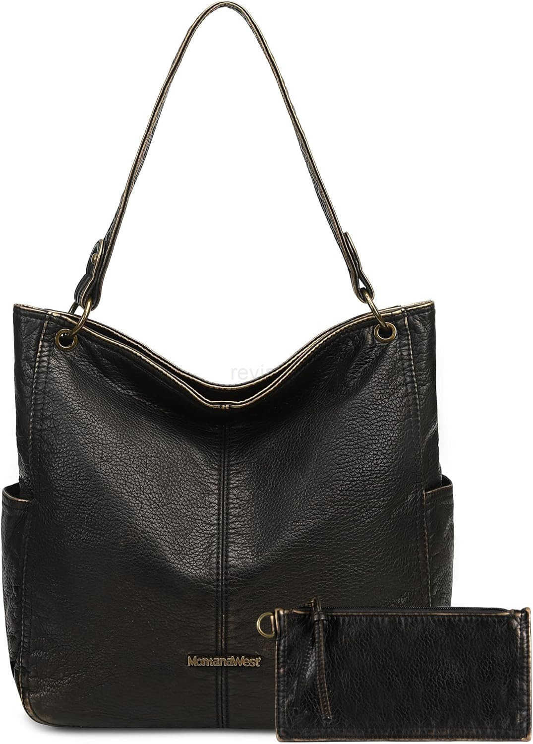 West Hobo Purses for Women Soft Top Handle Shoulder Bag with Wallet SetW250913