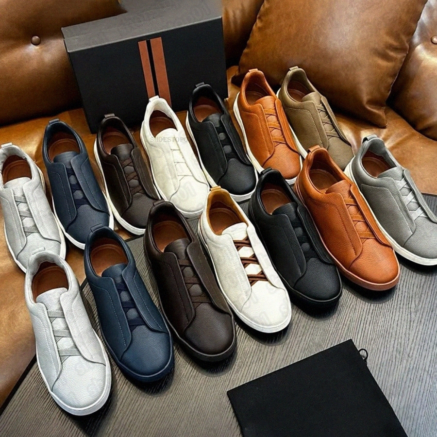 triple stitch designer shoes men sneakers Secondskin Stripes sneaker Business Casual Social Wedding Party Blue Black Grey f2vK#