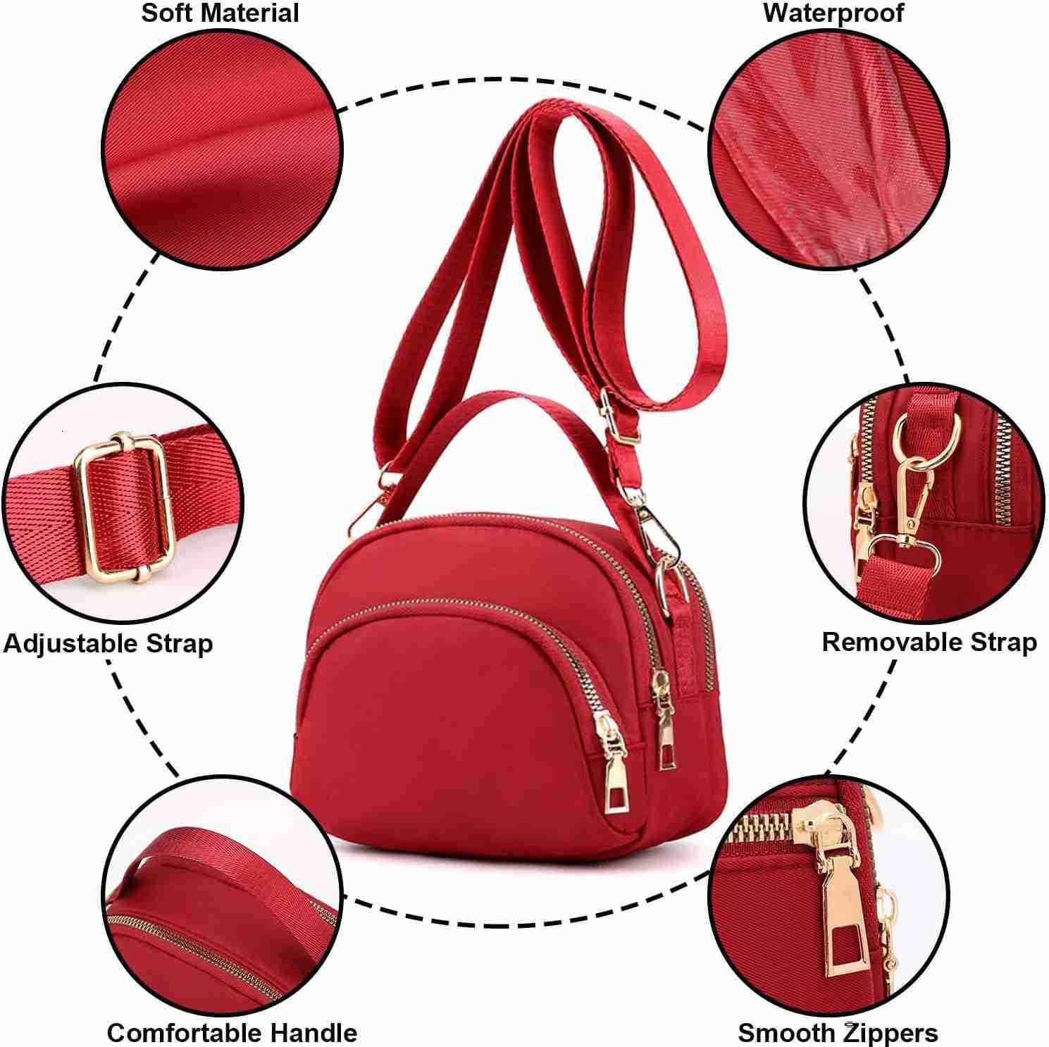 Small Crossbody Purse for Women Nylon Crossbody Wallet Phone Bag Shoulder Strap Wallet Pouch Mini Cell Phone PurseW250913