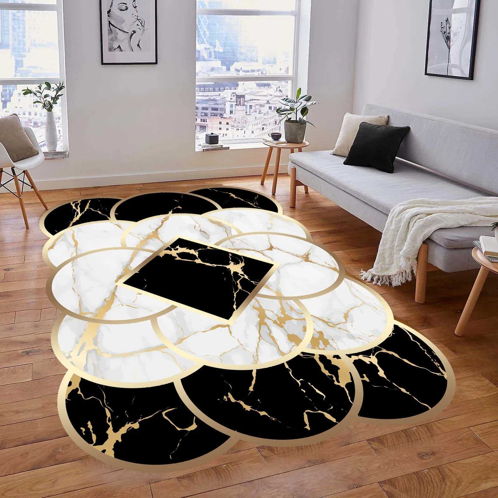 Specialshaped Luxury Gold Carpet Living Room Decoration Home Kids Bedroom Carpets Nonslip Washable Floor Mats Large Area Rug C250913