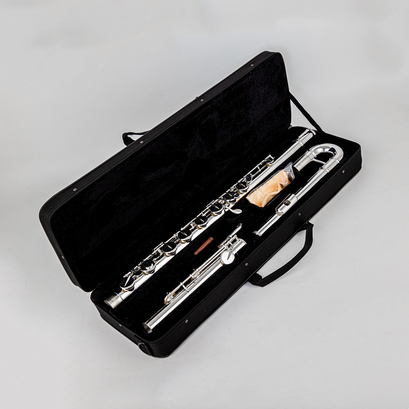 Professional Musician's Choice:Japan Sankyo C Tune Flute Silver Plated Copper Material 16 Keys Closed Holes Professional Musical Instrument With Case