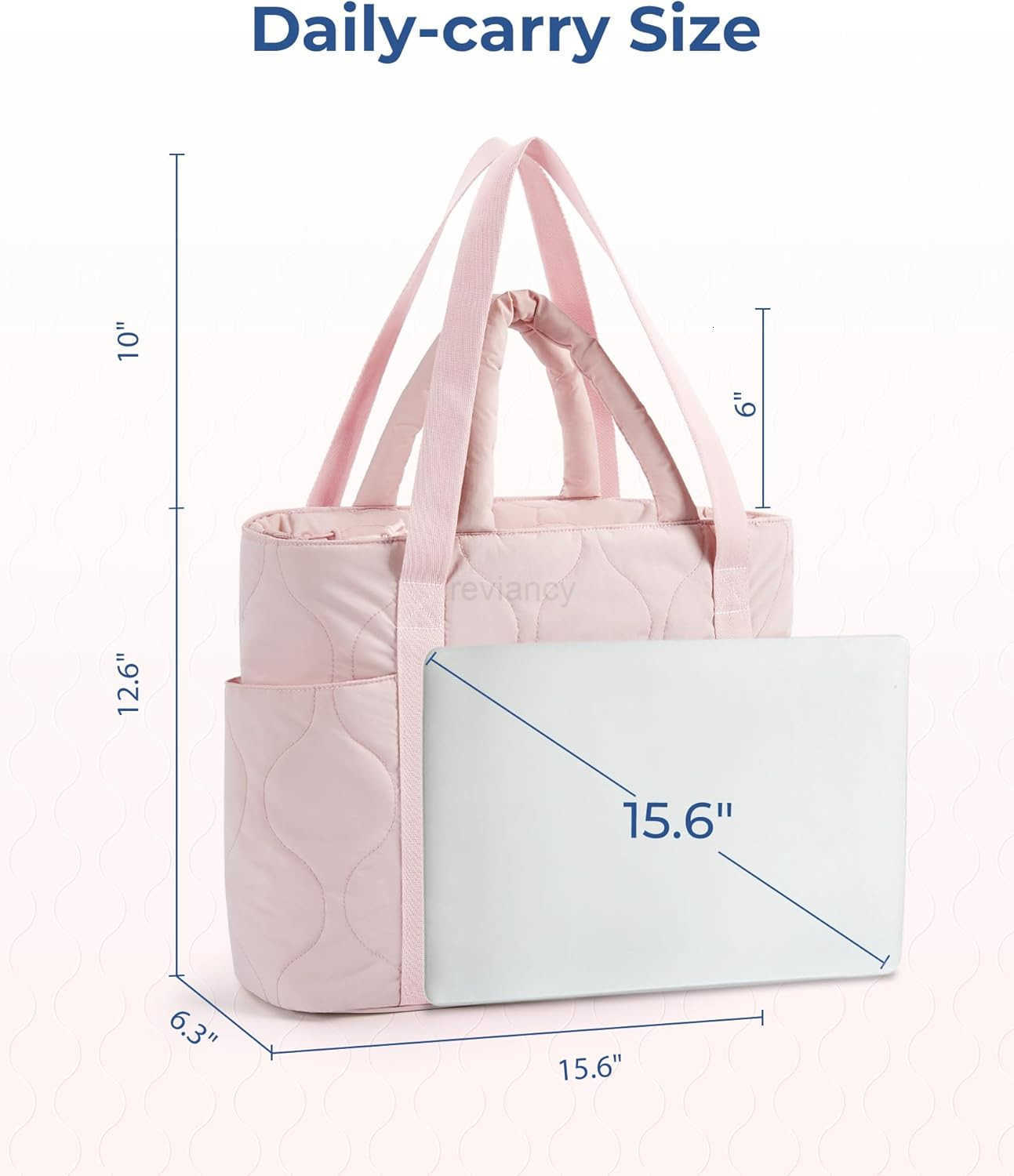 Puffer Tote Bag for Women Quilted Travel Top Handle Lightweight Shoulder Handbags with ZipperW250912