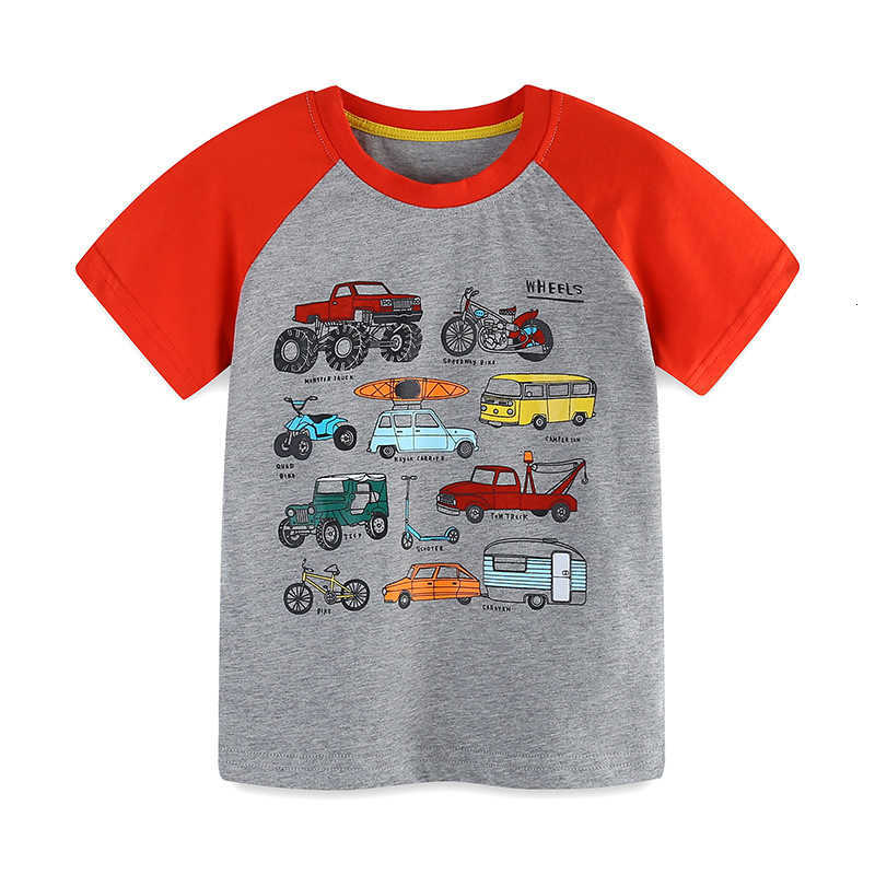 Summer New Boys' Short Sleeve T-Shirt Wind Cartoon Round Neck Top Baby T-Shirt